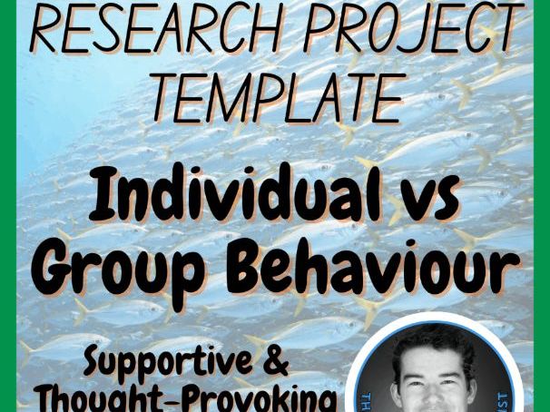 Individual vs Group Behavior Research Project Template | Digital + Print + HTML
