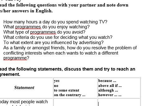 IELTS survey: TV interview