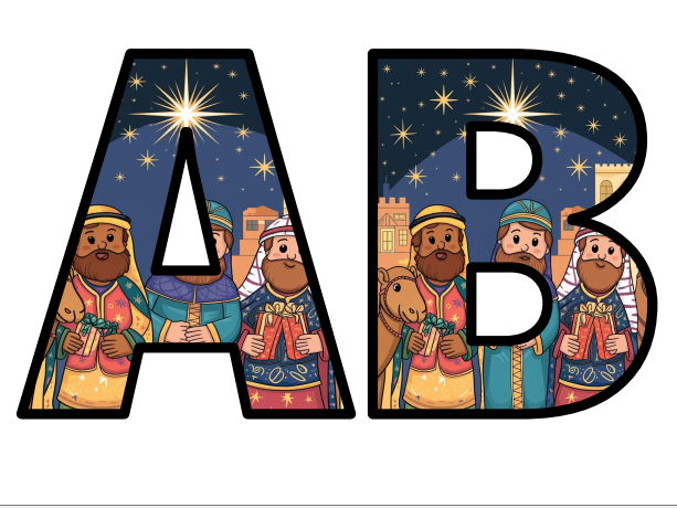 Bible Story Christmas Jesus Birth Christmas Scene Three Wise Men ...