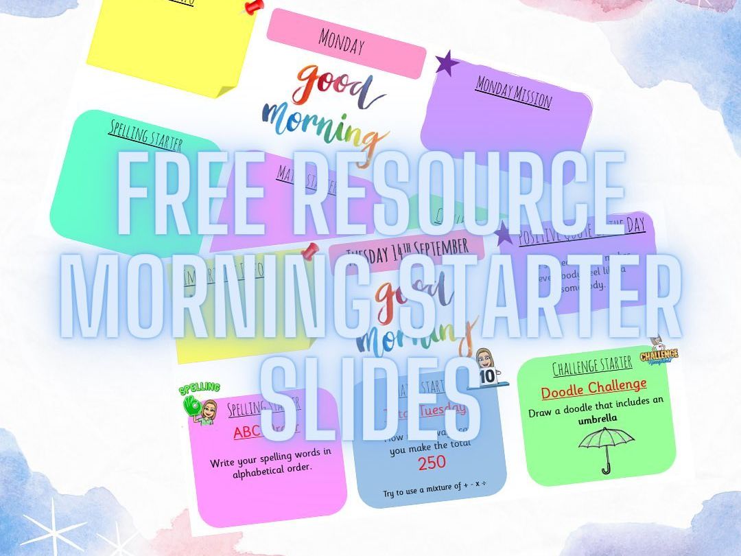 Morning Starter Task Slides Teaching Resources