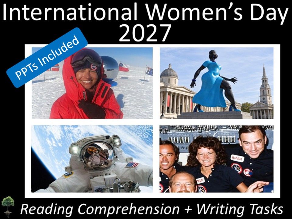 International Women’s Day 2027 | Reading Comprehension + Writing Bundle