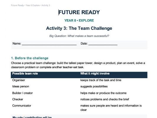 Year 8 – EXPLORE: Employability Skills