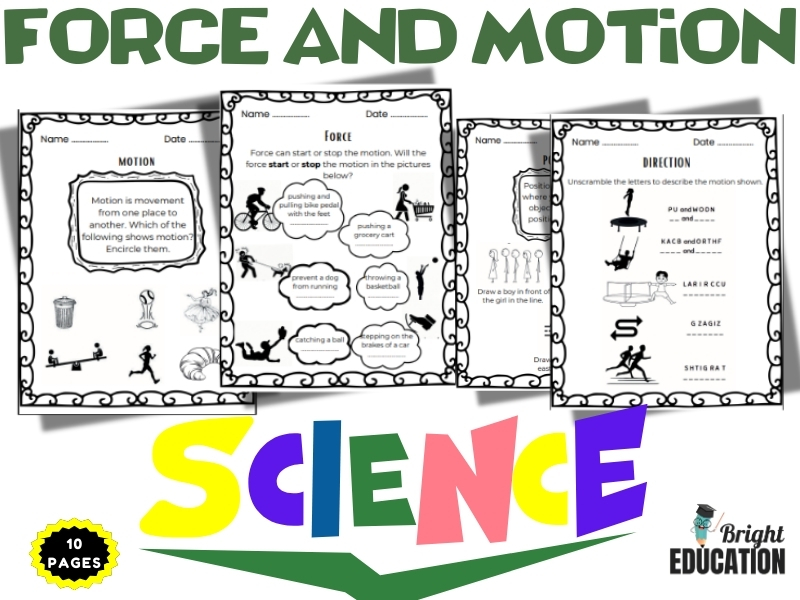 Physics Forces and Motion Science Activity