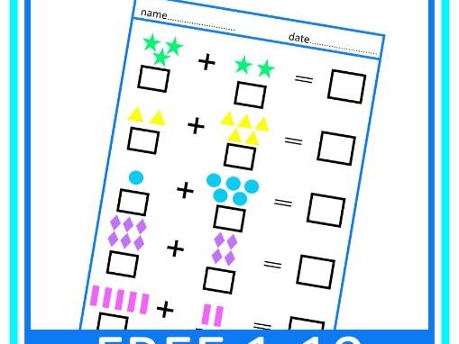 FREE Autism Visual Addition 1-10 Worksheet SEND