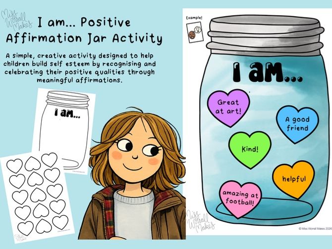 I Am Positive Affirmation Jar Activity