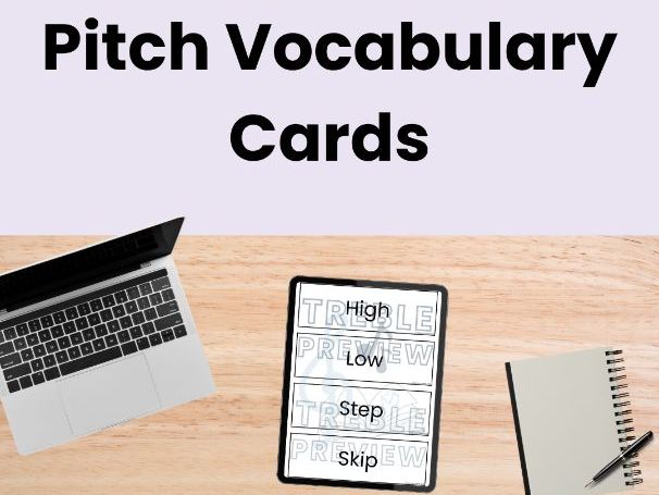 Pitch Vocabulary Cards | Music Word Wall
