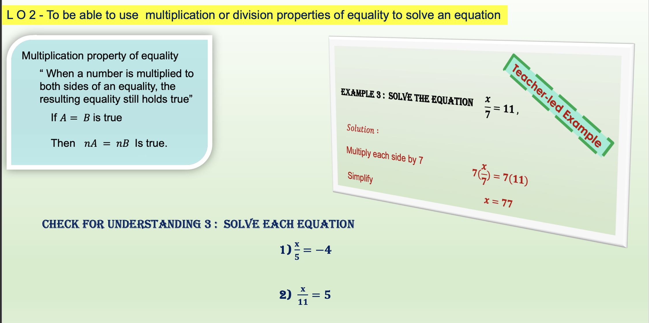 Multi Step Equation Teaching Resources