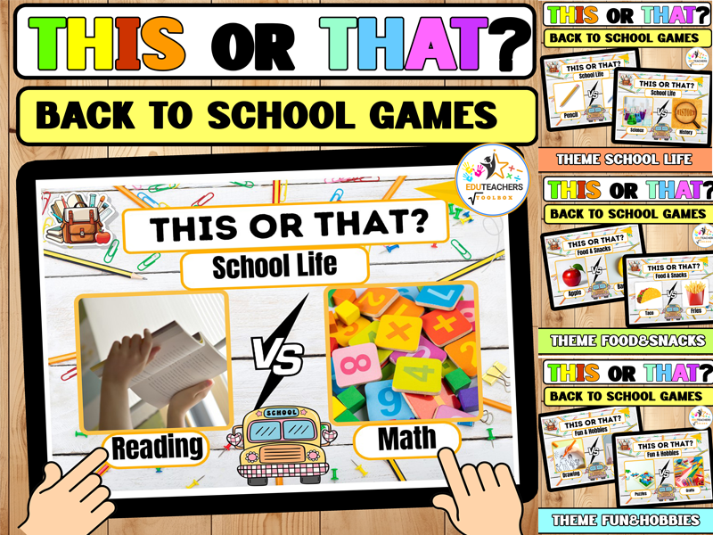 Back to School“This or That?”Game|Get to Know You Icebreaker- google Slides&Pptx