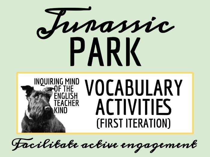 Jurassic Park by Michael Crichton Vocabulary Games (First Iteration)