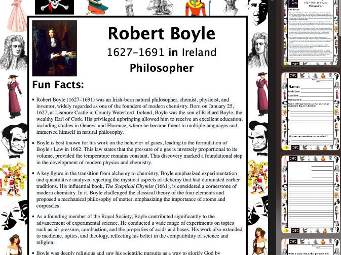 Robert Boyle PACKET & ACTIVITIES, Important Historical Figures Series