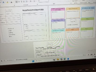 Reception end of year report - template