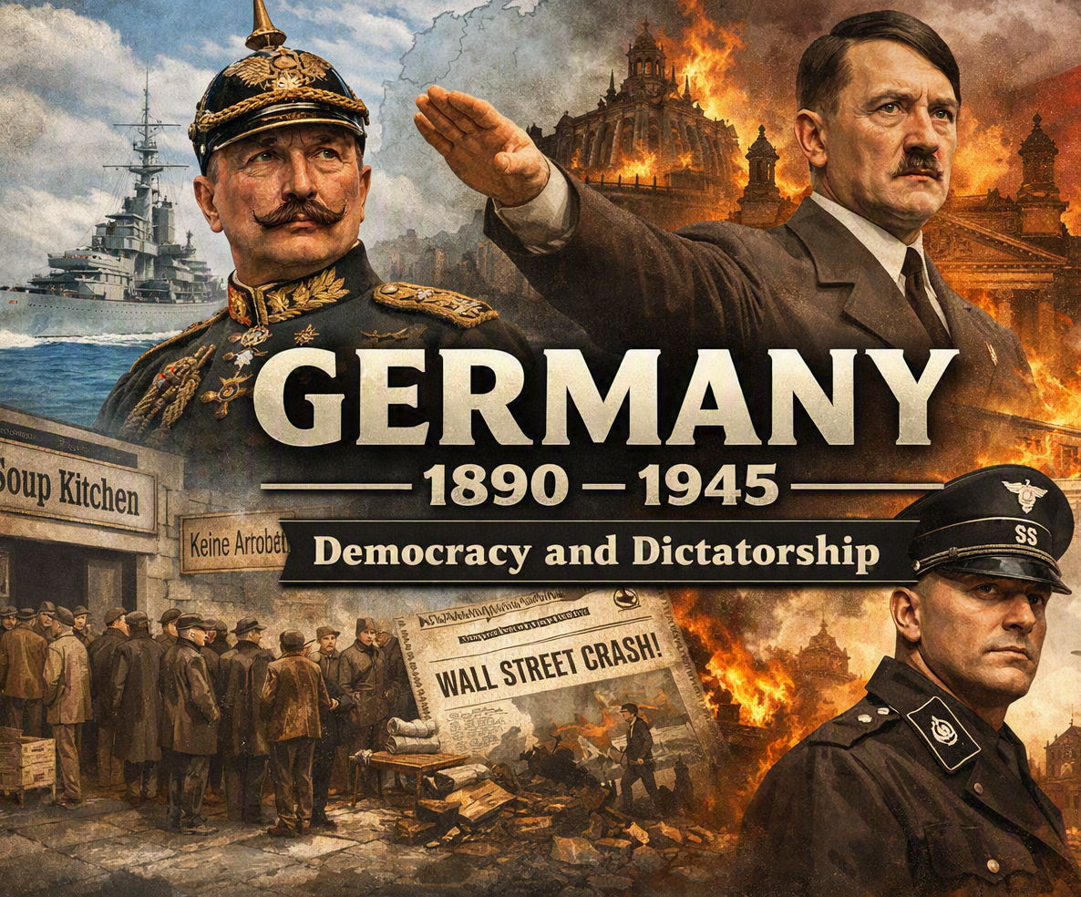 GCSE History  - Germany 1890–1945: Democracy and Dictatorship – Full 12‑Lesson Bundle + Knowledge Organiser