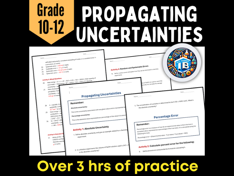 Propagating Uncertainties - Percentage Error, Random & Systematic Error With Audio 2026