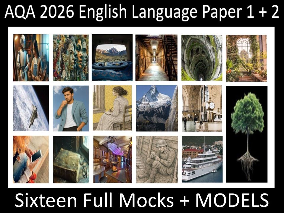 Sixteen AQA 2026 English Language Paper 1 + 2 | MODELS