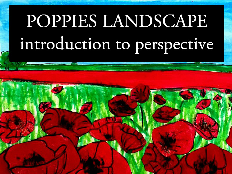 Basics of perspective, poppies landscape