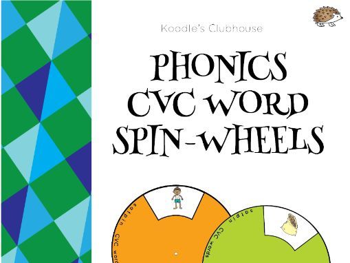 Phonics CVC word spin-wheels