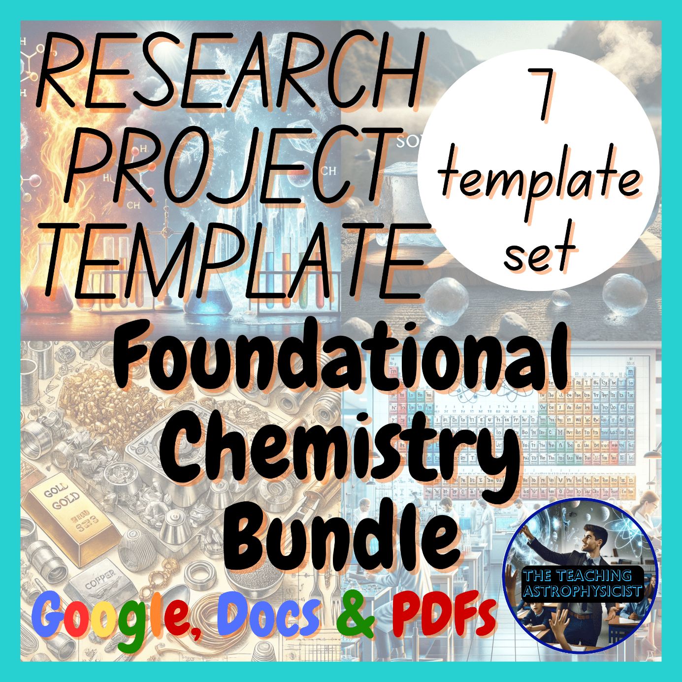 Foundational Chemistry Bundle | 7 Research Project Templates Printable + Digital
