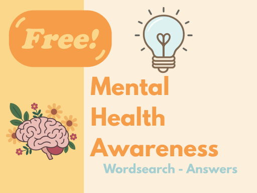 Mental Health Awareness Wordsearch – May Matters | Free Wellbeing Activity
