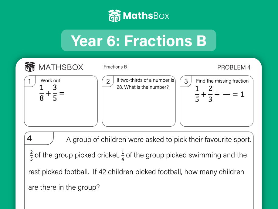 Year 6: Fractions B Problem Solving