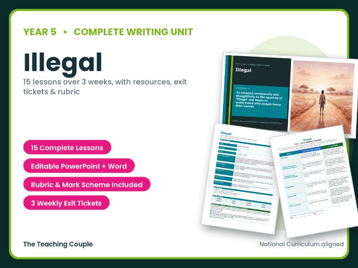 Illegal | Year 5 English Unit | 15 Complete Lessons + Resources + Mark Scheme