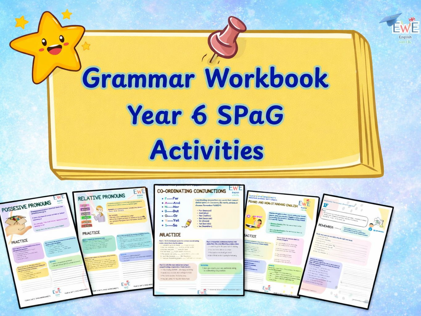 Year 6 SPAG Mega Pack | SATs Grammar Worksheets | 10-Page Bundle