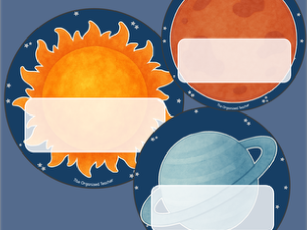 Peg Labels: Space (Editable)