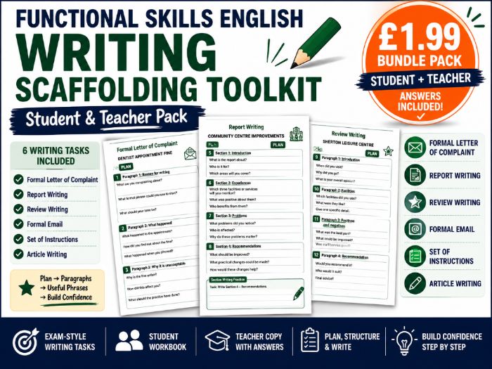 Functional Skills English Writing Scaffolding Toolkit