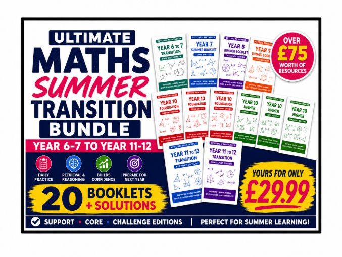 Ultimate Maths Summer Transition Bundle (Year 6–7 to Year 11–12)