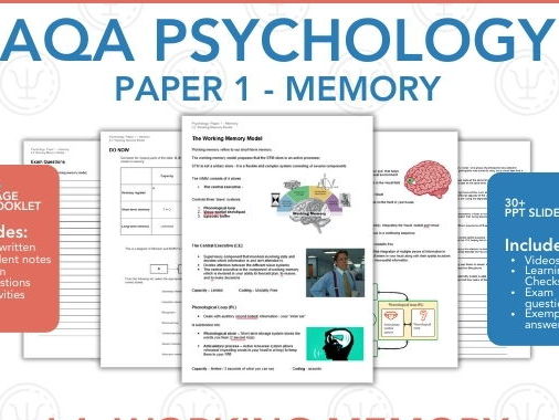 AQA Psychology: Memory: Full unit teaching PowerPoint