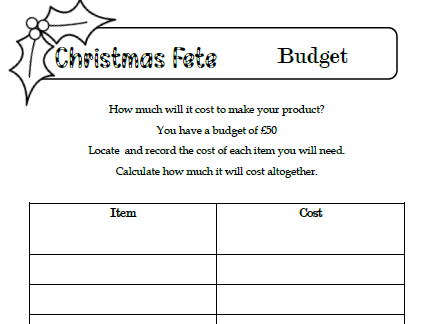 Christmas Fete Enterprise Booklet