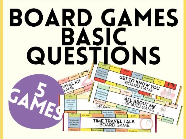 5 ESL Speaking Board Games | No-prep Printable Conversation Games (A1–A2)