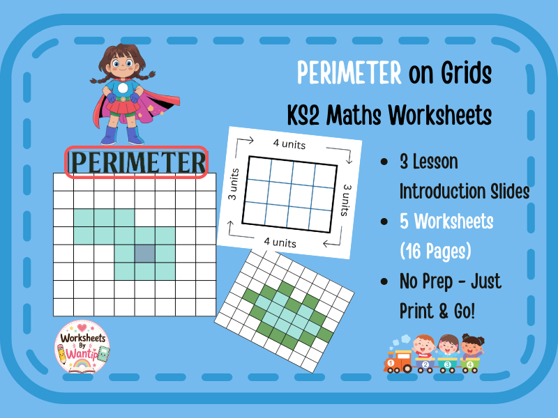 Perimeter on Grids | KS2 Maths Worksheets