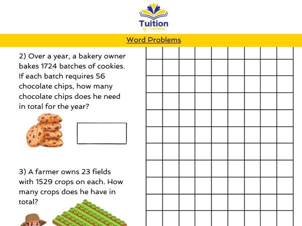 10. 11+ Maths - Long Multiplication (4 digit by 2 digit)