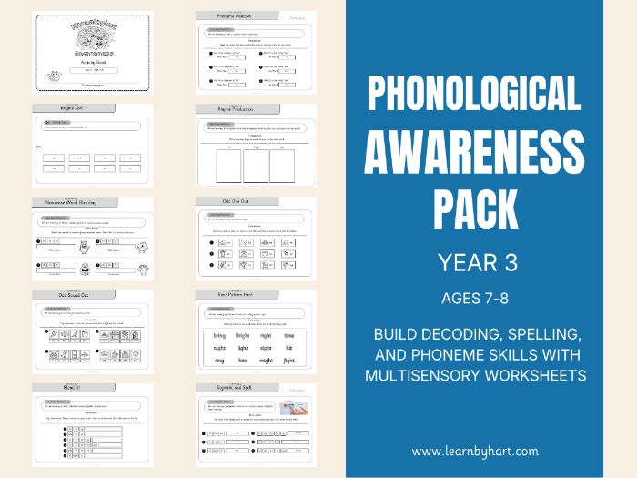Phonological Intervention | Year 3 (Ages 7–8) | Pupil Worksheets