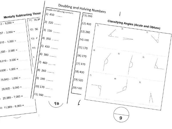 Year 5 worksheets for the classroom/ homework/ tuition BUNDLE