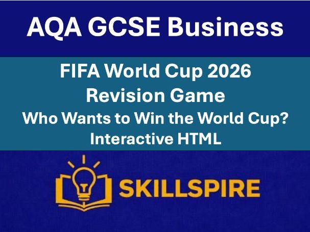 FIFA World Cup 2026 — Who Wants to Win the World Cup? | AQA GCSE Business Interactive Revision Game