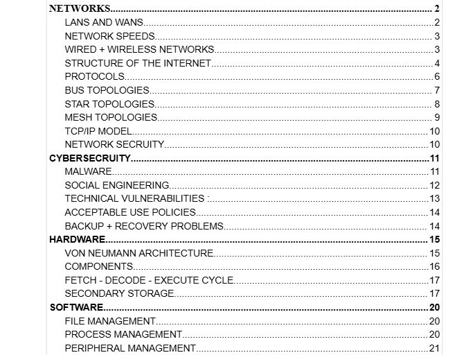 COMPUTER SCIENCE REVISION GUIDE