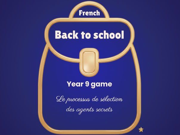 Back-to-school game – First lesson – Year 9 French