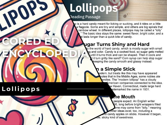 Lollipops Reading Comprehension Passage - Cored Ed Encyclopedia