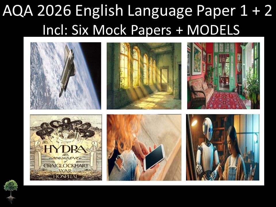 Six AQA 2026 GCSE English Language Paper 1 + 2 Mocks | Models