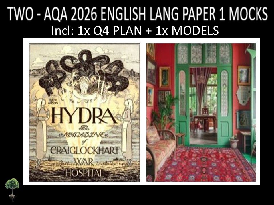 TWO - AQA PAPER 1 | 2026 FULL MOCKS | Q4 PLAN | MODELS
