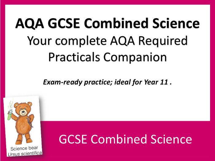 AQA GCSE Required Practicals - Complete Worksheets + Answers for Combined Science