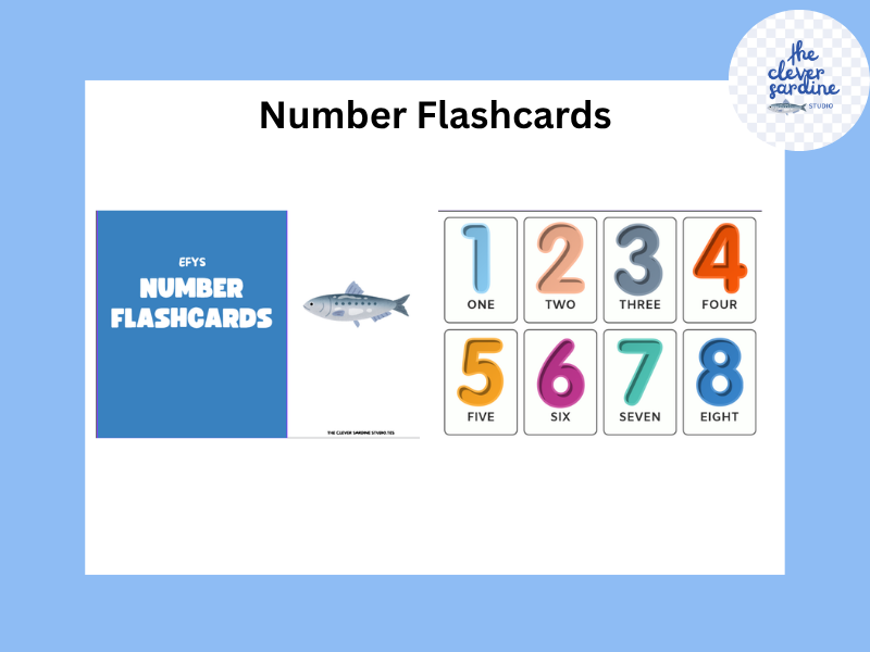 Number Flashcards 1-10 for Nursery EYFS