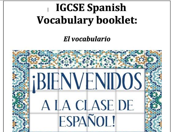IGCSE Spanish Vocabulary Booklet