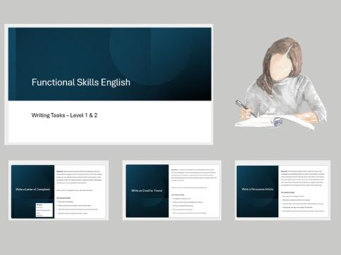 Functional Skills English – 10 Level 1/2 Writing Tasks: Letters, Articles, Emails, and Reviews