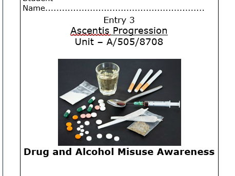 Drug and Alcohol Misuse Awareness workbook