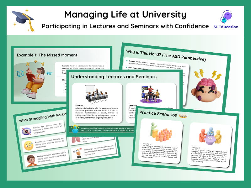 Participating in Lectures and Seminars | ASD University Transition | Autism