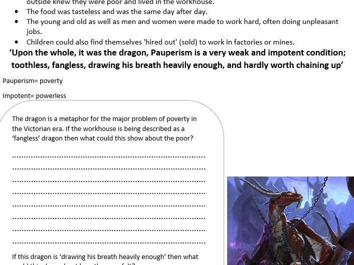 A Christmas Carol Workhouses and Context Teaching Resources