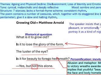 Growing Old by Matthew Arnold Annotated Poem