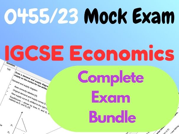 3rd IGCSE Economics 0455/23 Paper 2 Mock Question Paper (Word)
